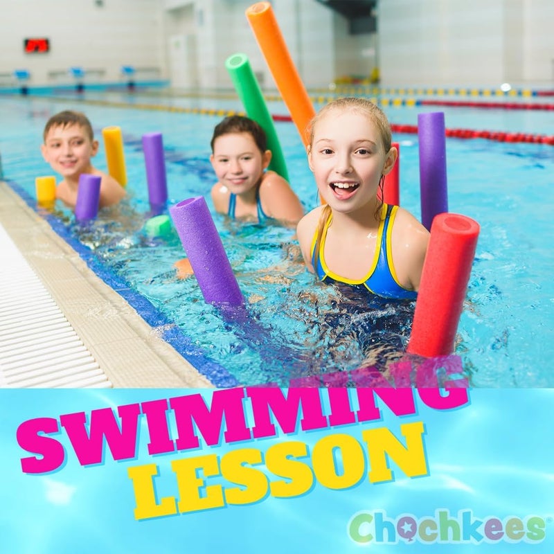 Chochkees Floating Pool Noodles Foam Tube 2-Pack, Thick Hollow Noodles for Floating in The Swimming Pool, 52" Inches Long - Image 3